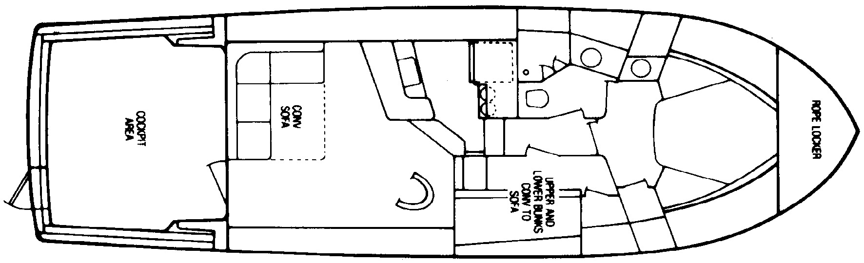Chris Craft Yachts 422 Commander floor plan