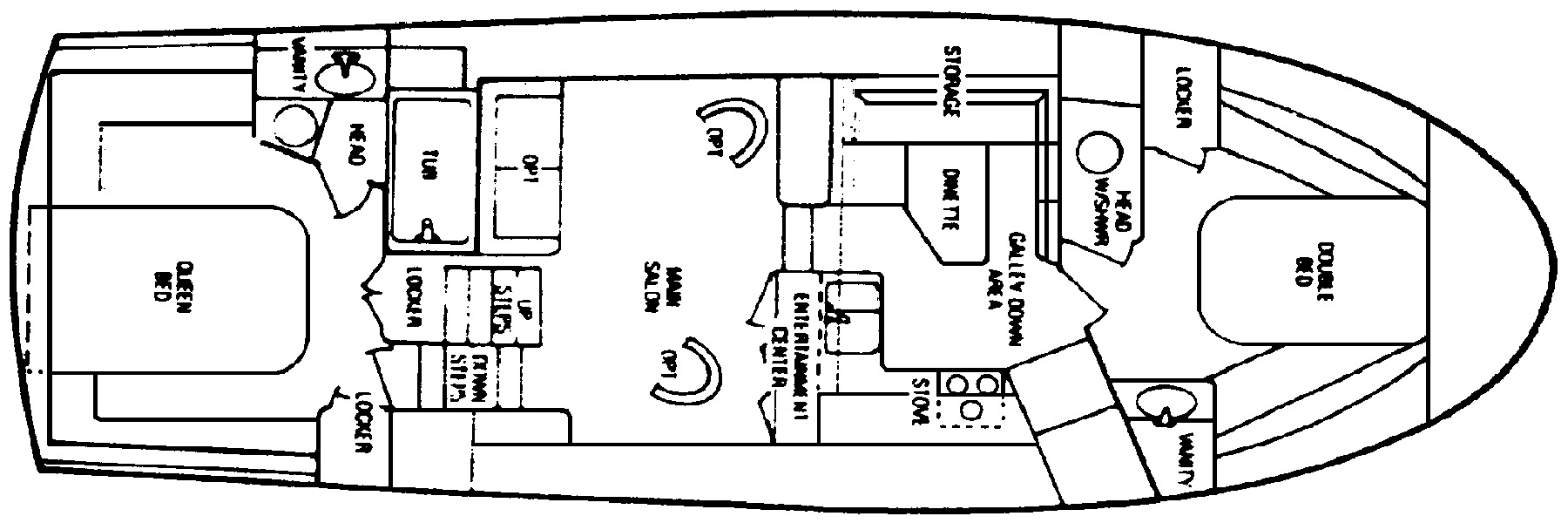 Chris Craft Yachts 425-426-427 Catalina floor plan