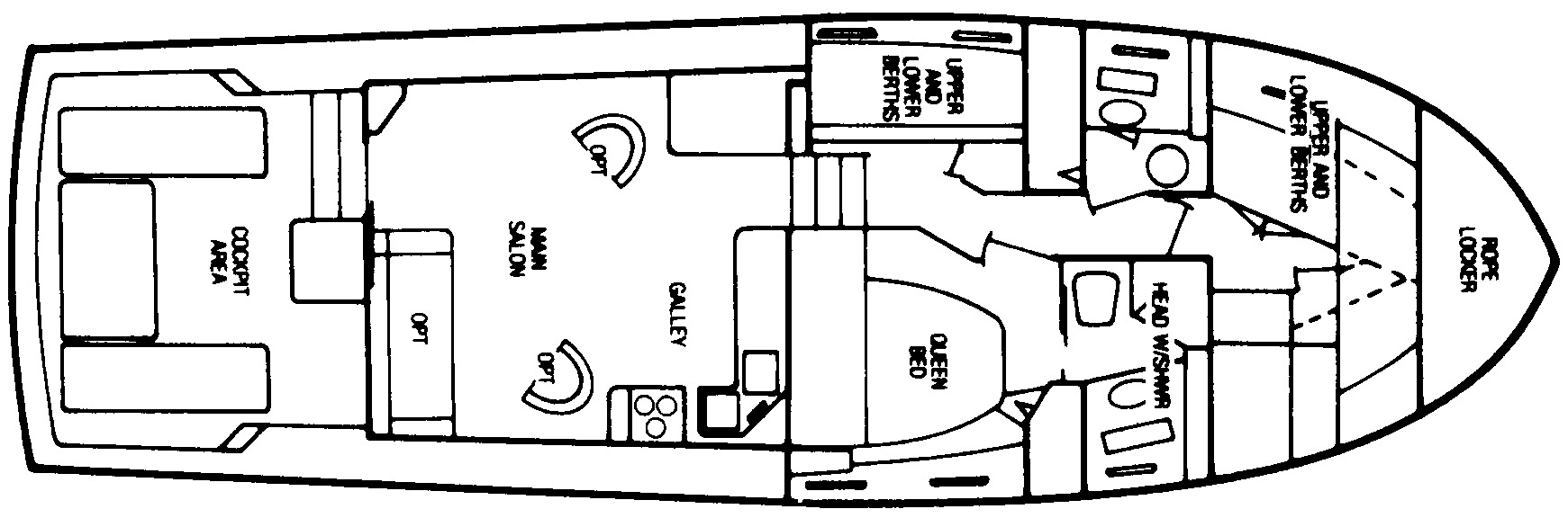 Chris Craft Yachts 482 Commander floor plan