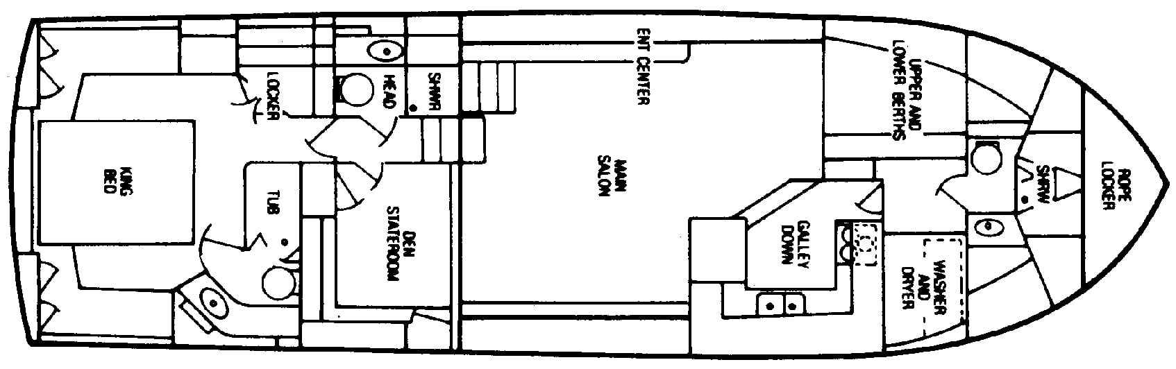 Chris Craft Yachts 500 Constellation floor plan