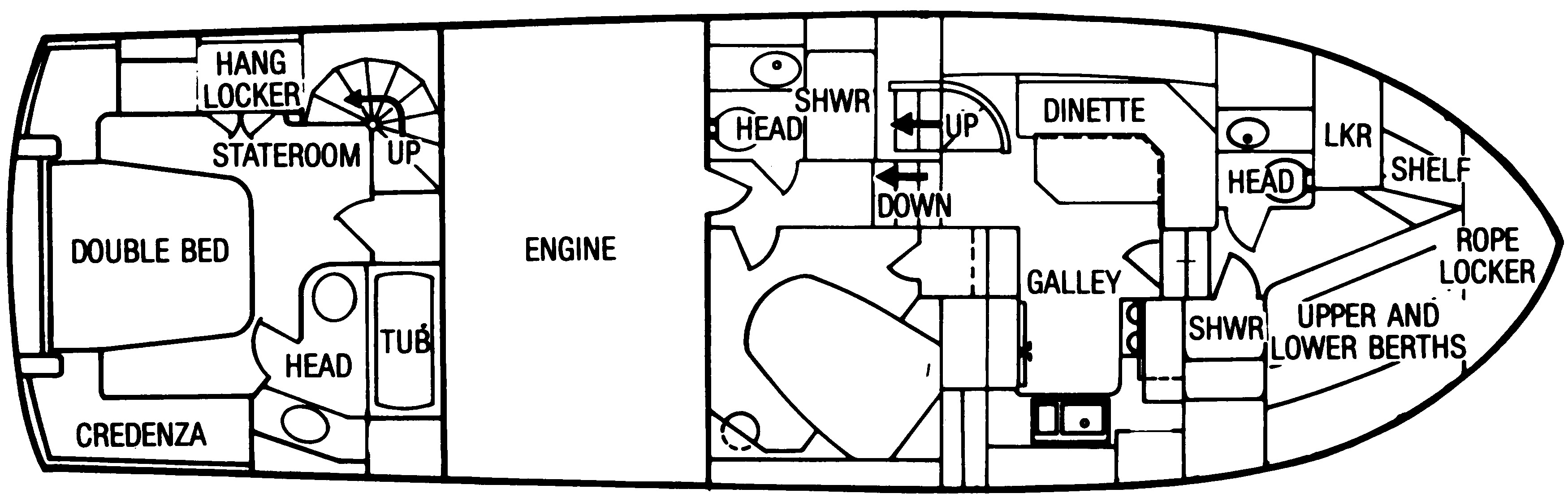 Chris Craft Yachts 501 Motor Yacht floor plan