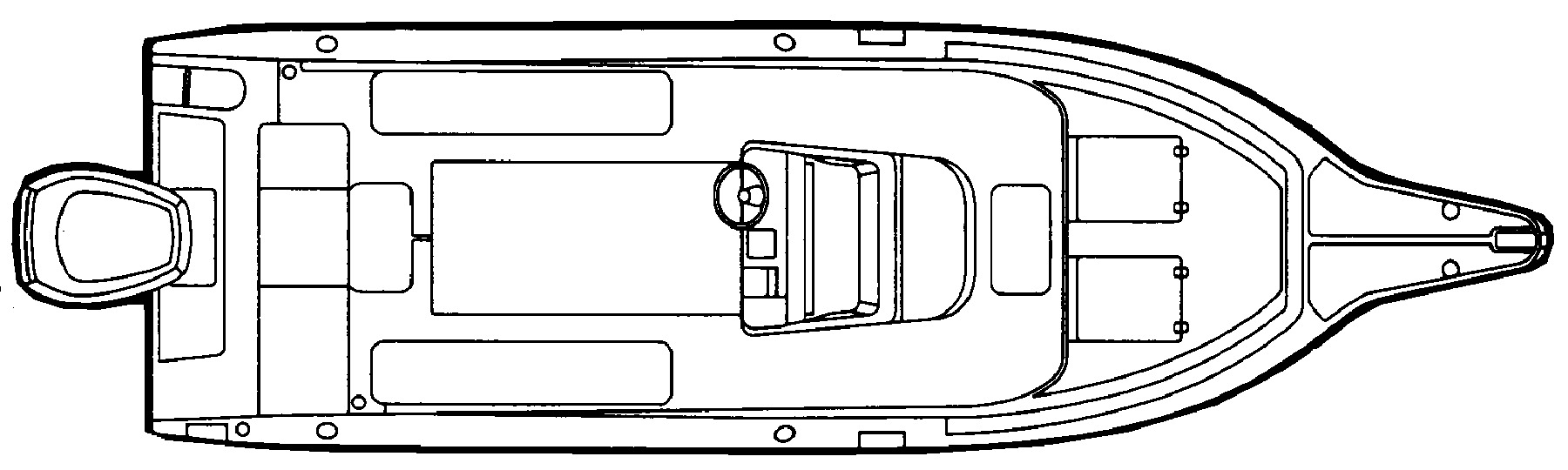 Cobia 274 Center Console floor plan
