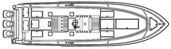 Contender 33 Tournament floor plan