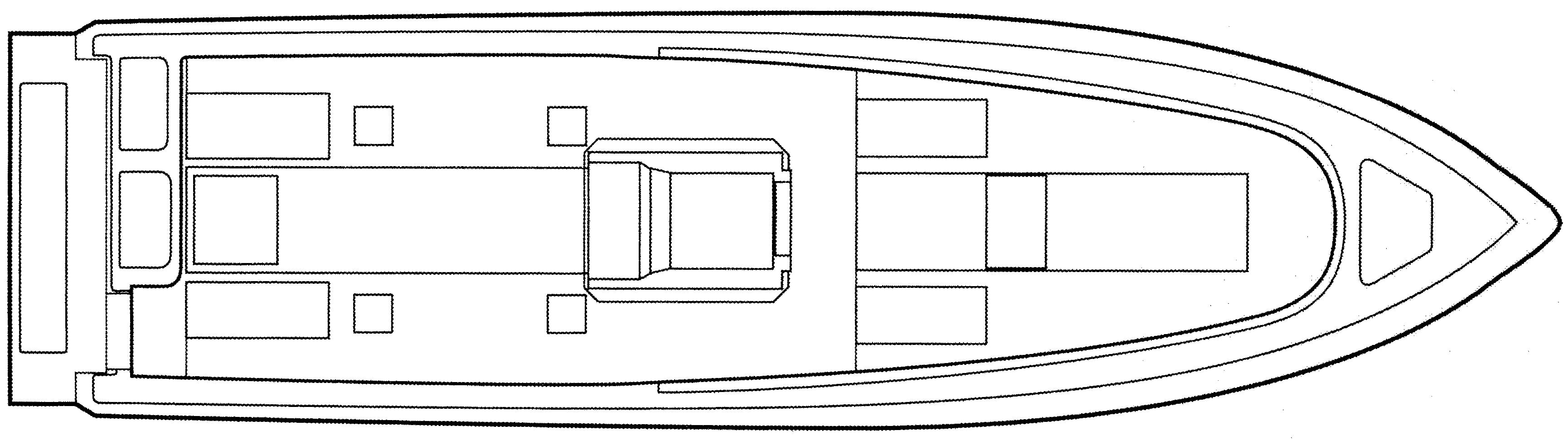 Contender 36 Open floor plan