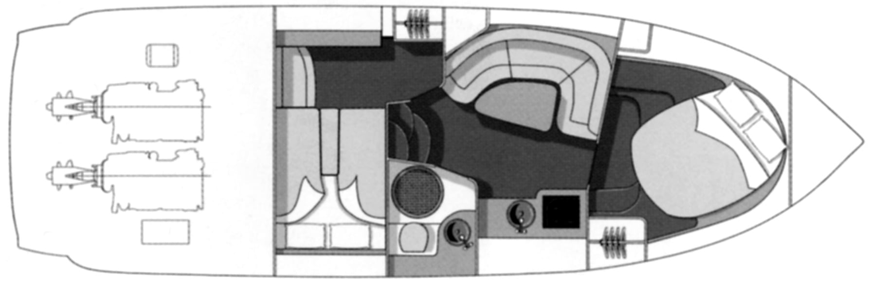 Cranchi 34 Zaffiro floor plan