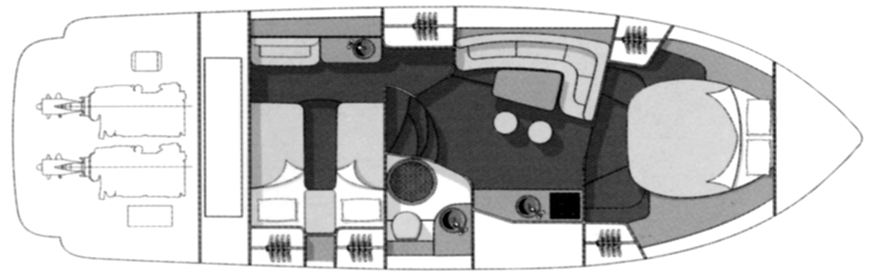 Cranchi 36-37 Smeraldo floor plan