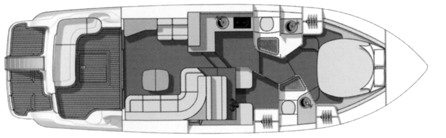 Cranchi 38-40 Atlantique floor plan