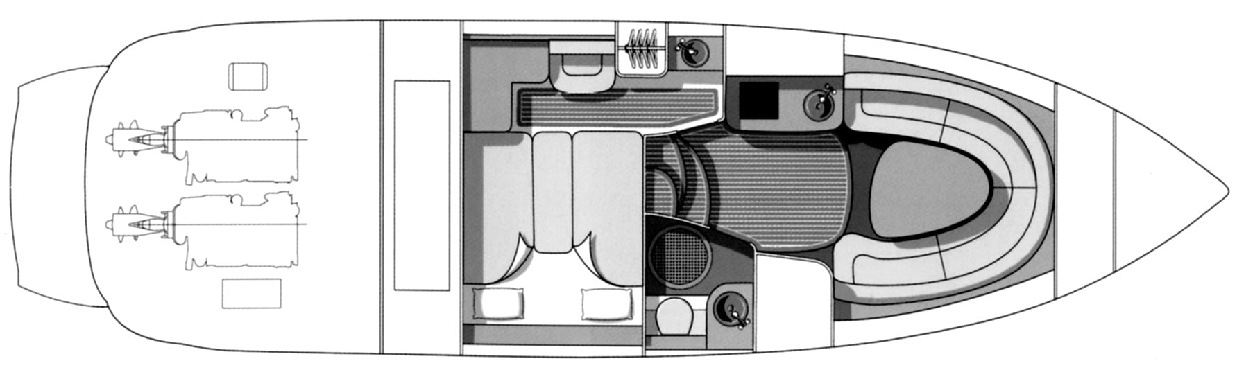 Cranchi 41 Endurance floor plan
