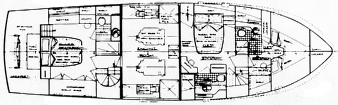 DeFever 57 Yachtfish floor plan