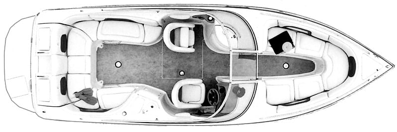 Crownline 270 Bowrider floor plan
