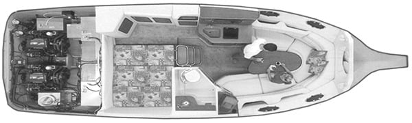 Crownline 290 CR floor plan