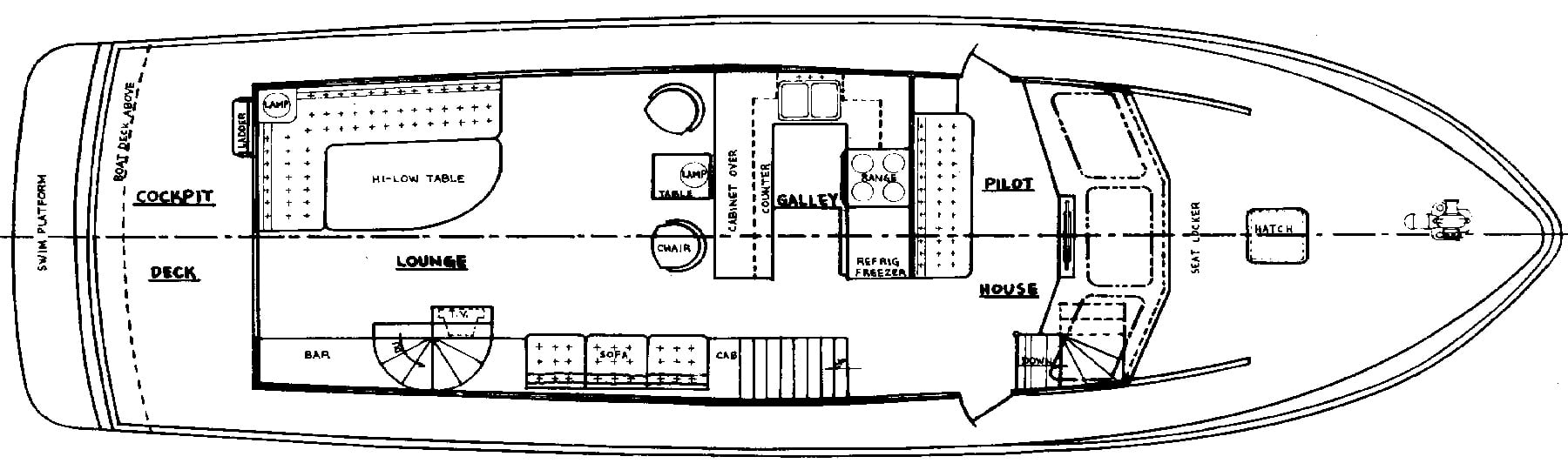 DeFever 60 Offshore Cruiser floor plan