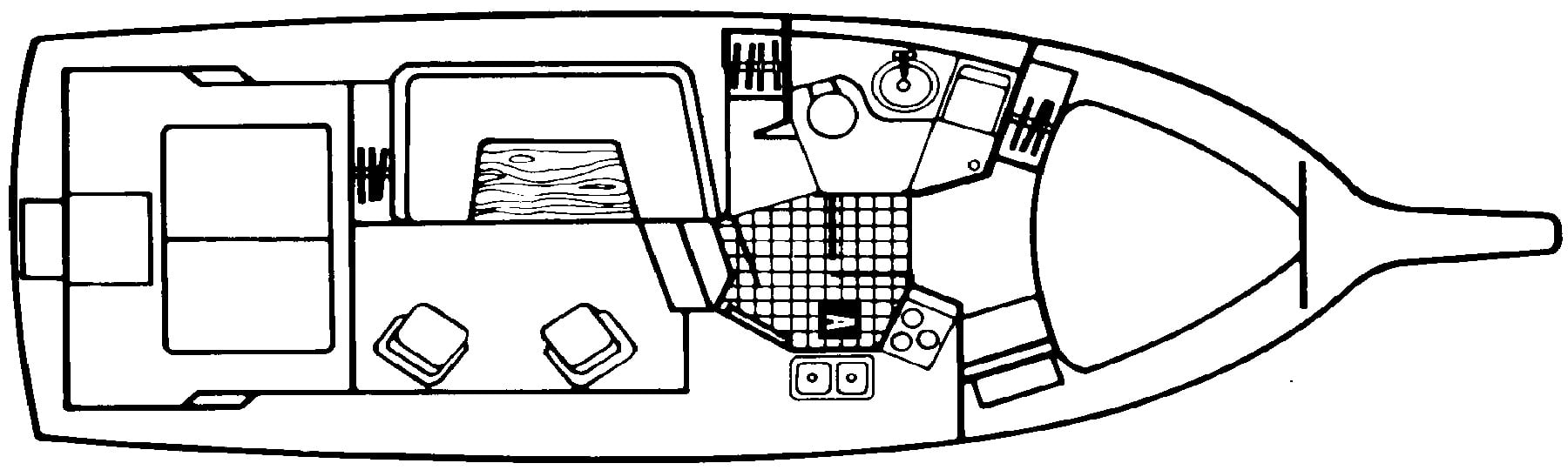 Cruisers Yachts 288-298 Villa Vee; 2980 Esprit floor plan