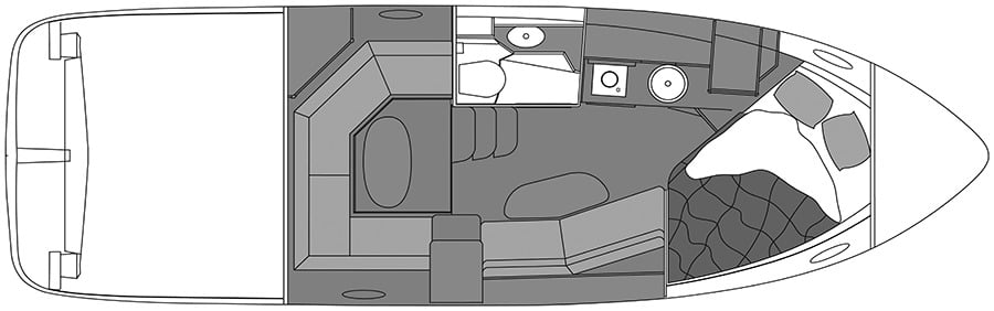 Cruisers Yachts 300 CXi; 300-310 Express floor plan