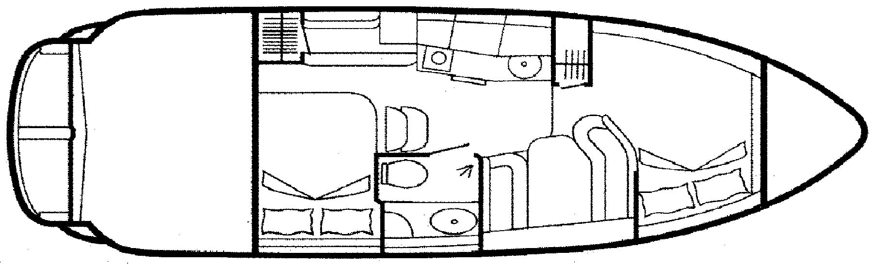 Cruisers Yachts 300-310 Express floor plan