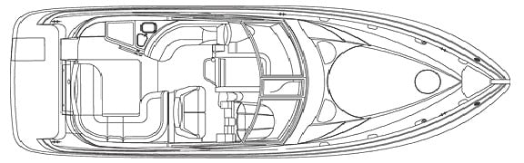 Cruisers Yachts 330-350-35 Express floor plan