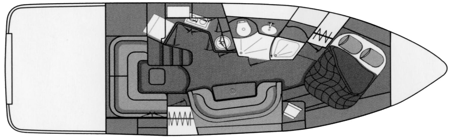Cruisers Yachts 3470 Express; 340 Express floor plan