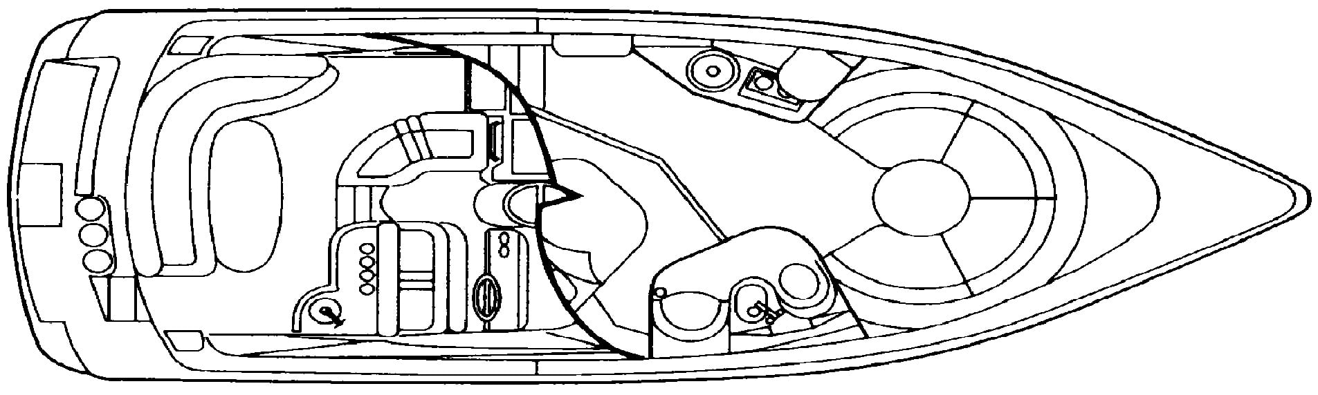 Cruisers Yachts 3570-3575 Esprit; 3572 Express floor plan