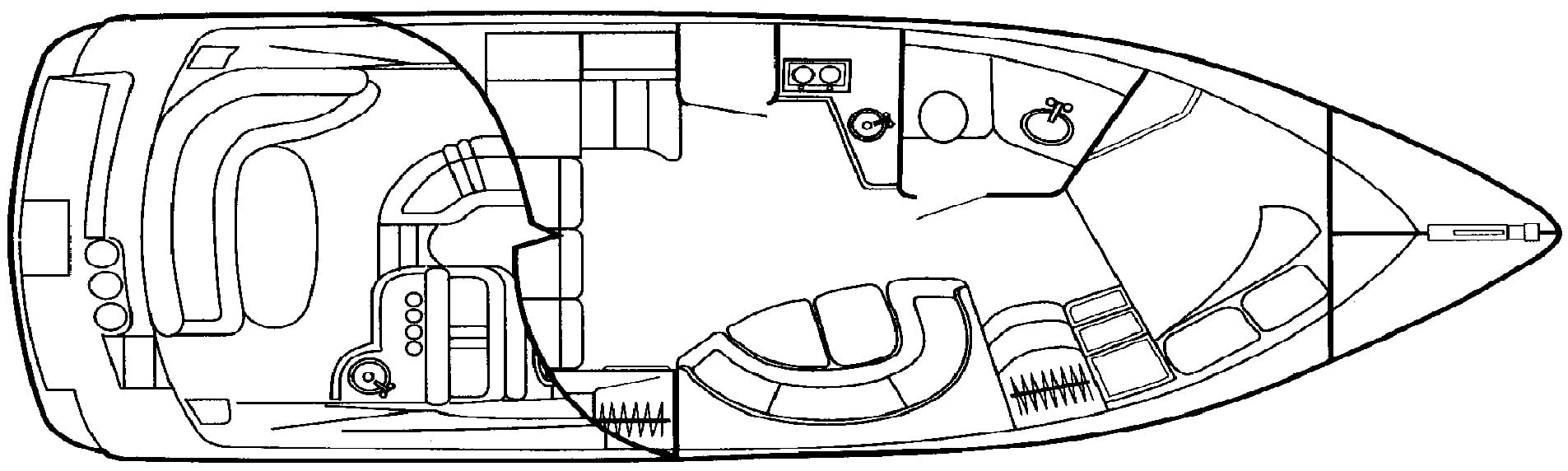 Cruisers Yachts 3570-3575 Esprit; 3572 Express floor plan