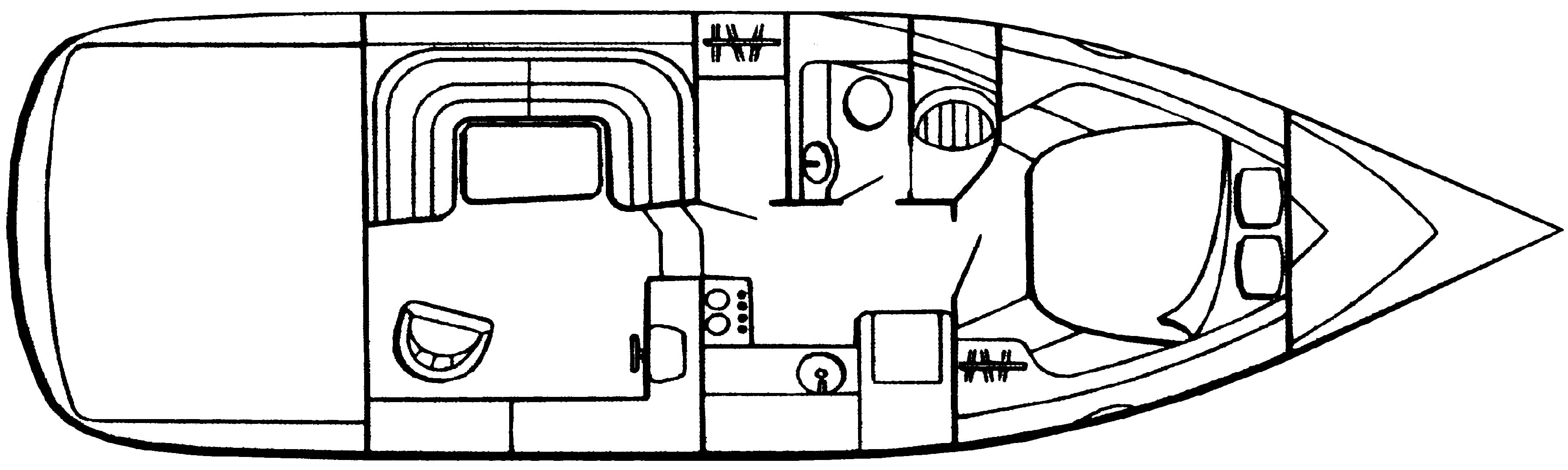 Cruisers Yachts 3580-3585 Flybridge floor plan