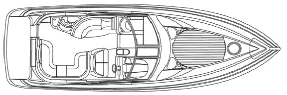 Cruisers Yachts 360-380 Express floor plan