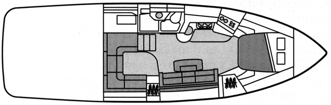 Cruisers Yachts 360-380 Express floor plan