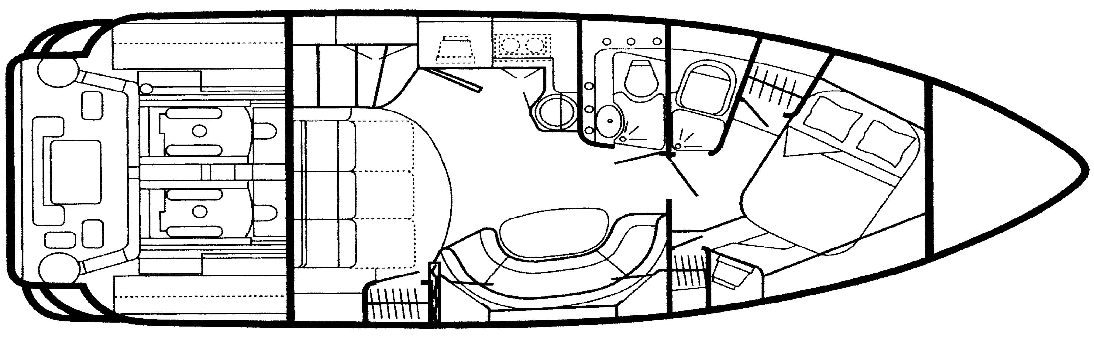 Cruisers Yachts 3672-3772-370 Express floor plan