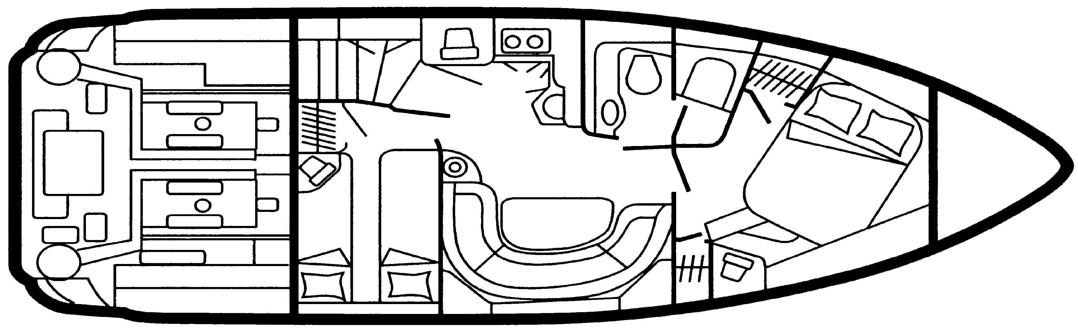 Cruisers Yachts 3672-3772-370 Express floor plan