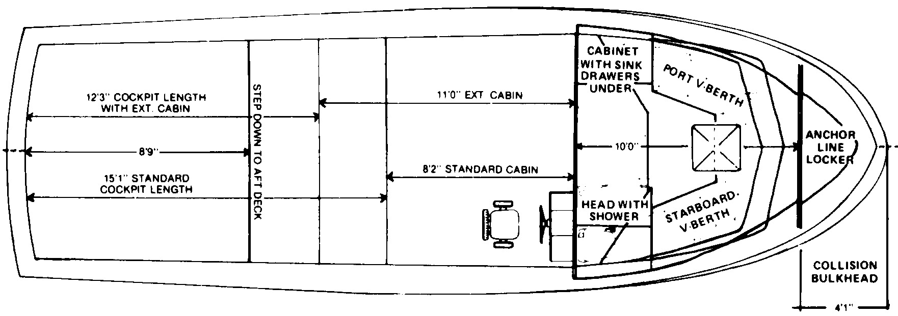 Delta 38 Sportfisherman floor plan