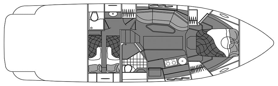 Cruisers Yachts 420-430 Sports Coupe floor plan