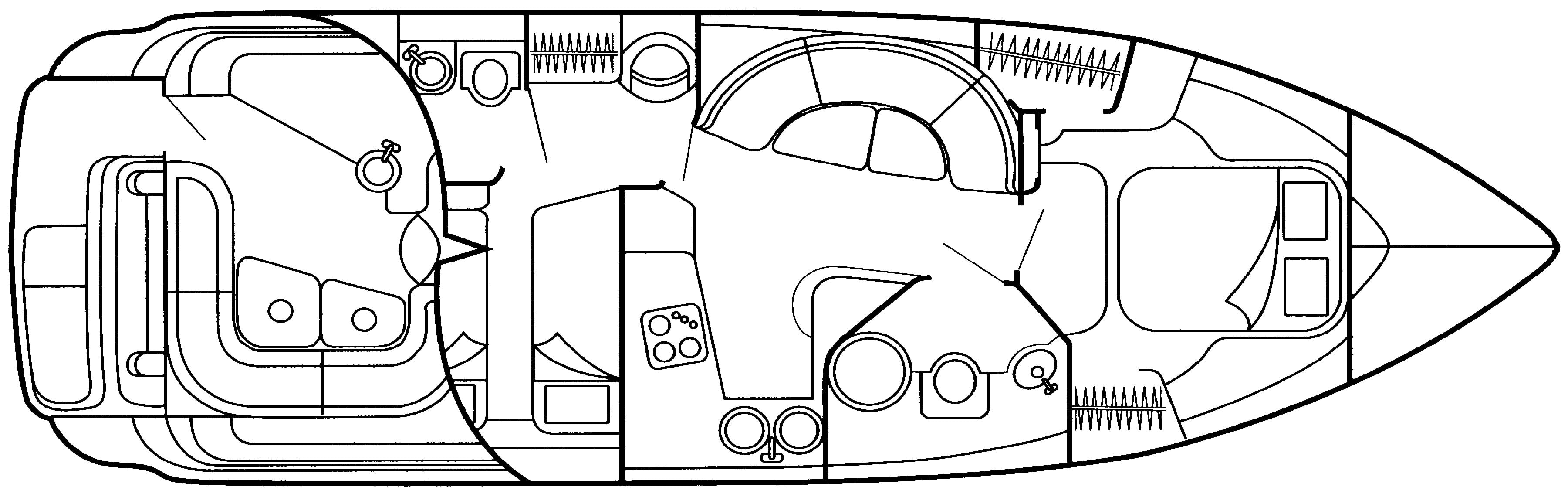 Cruisers Yachts 4270 Express floor plan