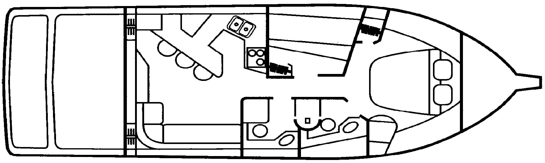 Cruisers Yachts 4280 Express Bridge floor plan
