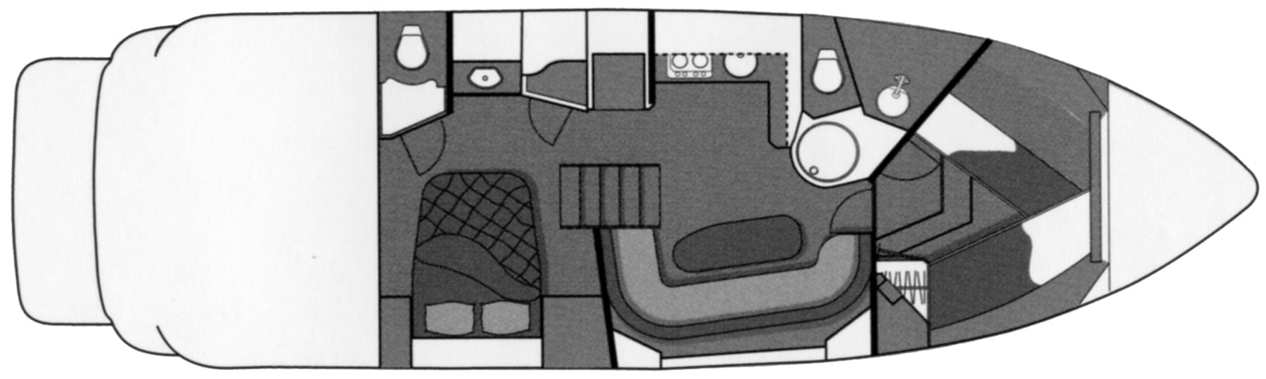 Cruisers Yachts 4370 Express; 440 Express floor plan