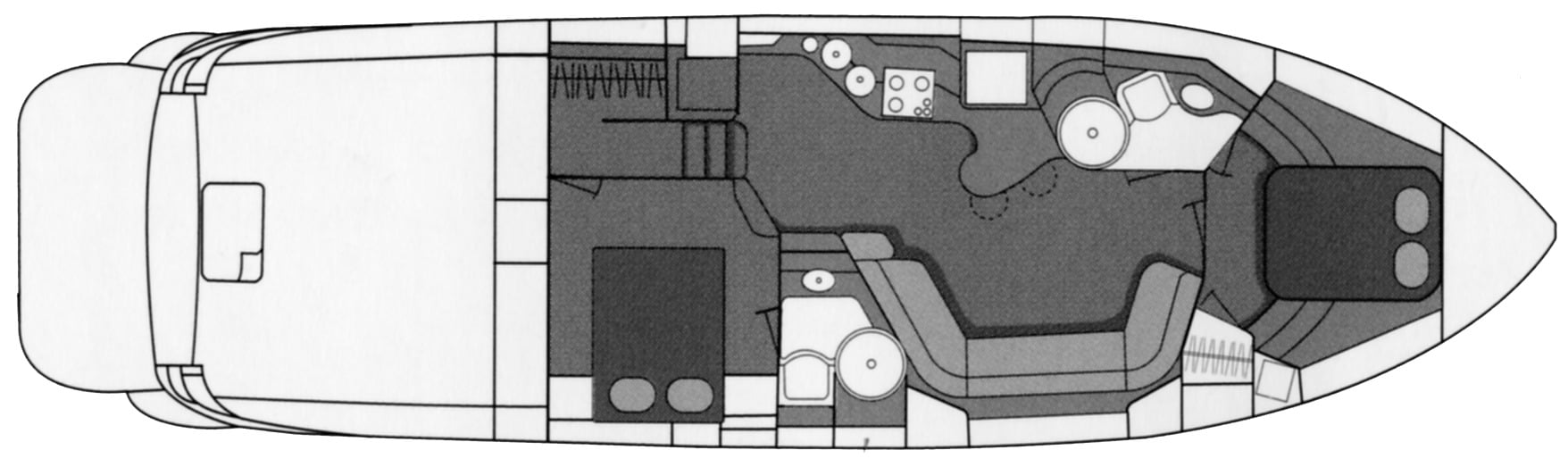 Cruisers Yachts 5370-5470 Express; 540-560 Express floor plan