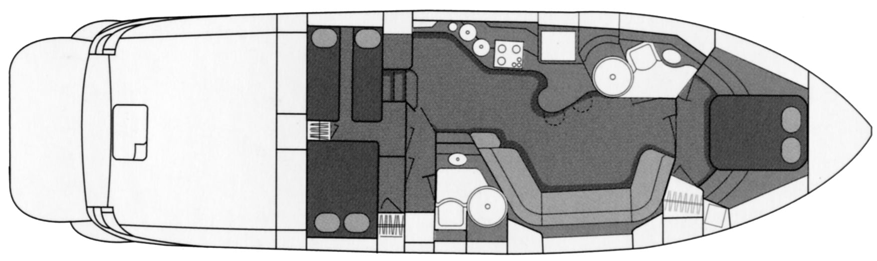 Cruisers Yachts 5370-5470 Express; 540-560 Express floor plan
