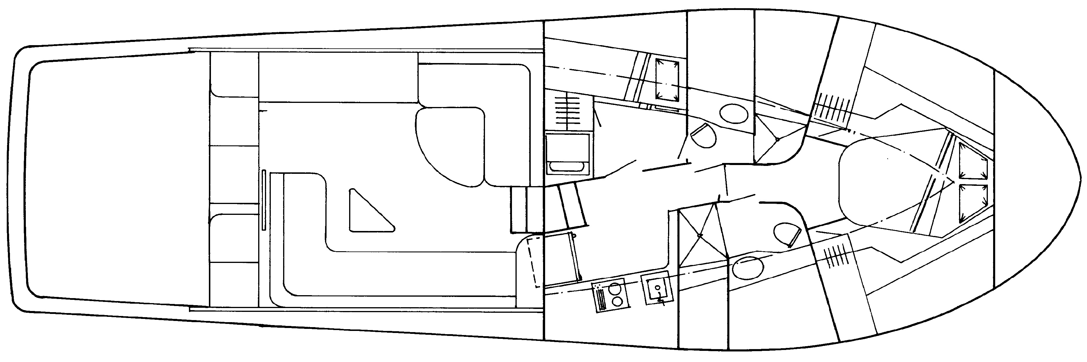Buddy Davis Yachts 47 Convertible floor plan