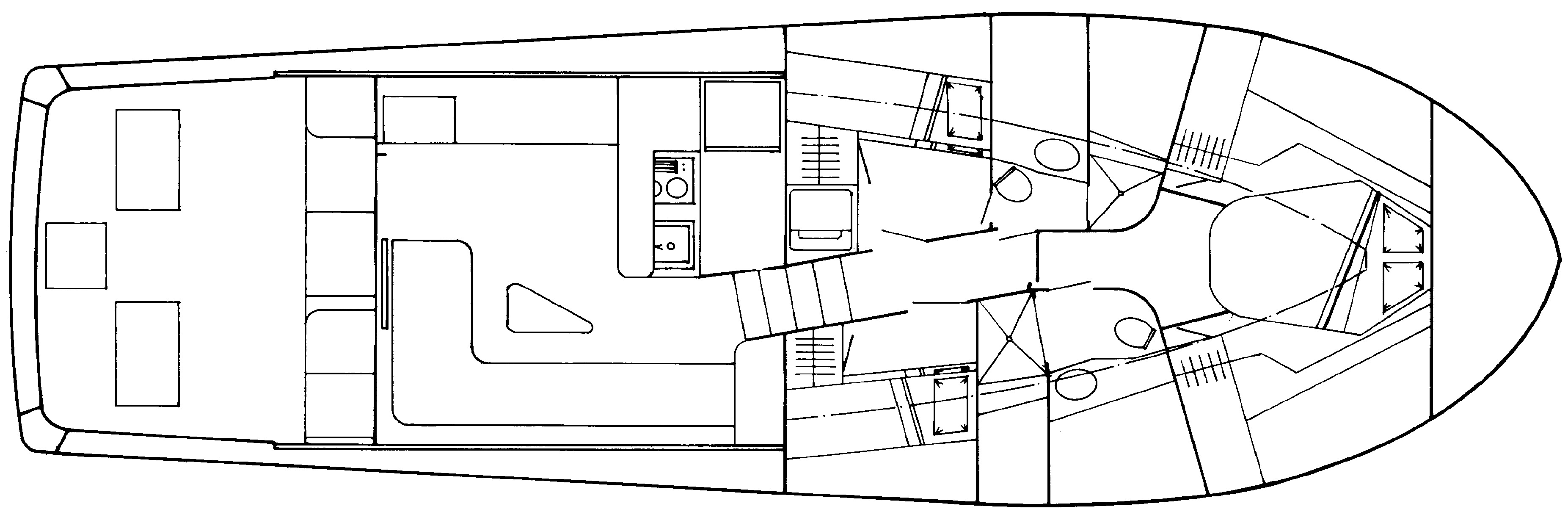 Buddy Davis Yachts 47 Convertible floor plan