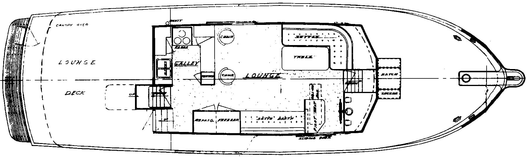 DeFever 44 Offshore Cruiser floor plan