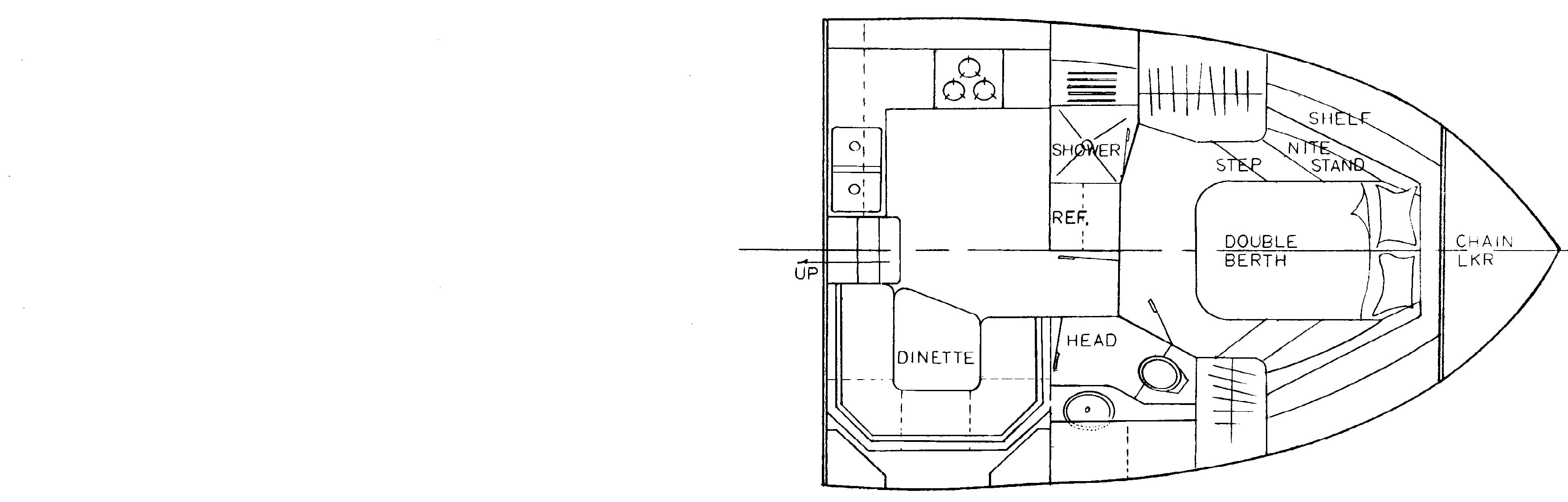 Aquarius 45 Motor Yacht floor plan