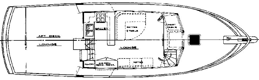 DeFever 47 POC Motor Yacht floor plan