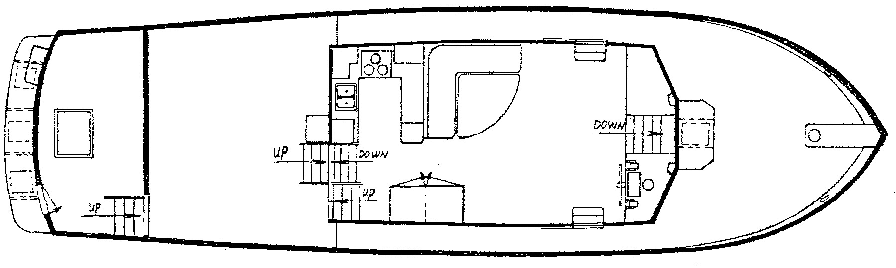 DeFever 49 Cockpit Motor Yacht floor plan