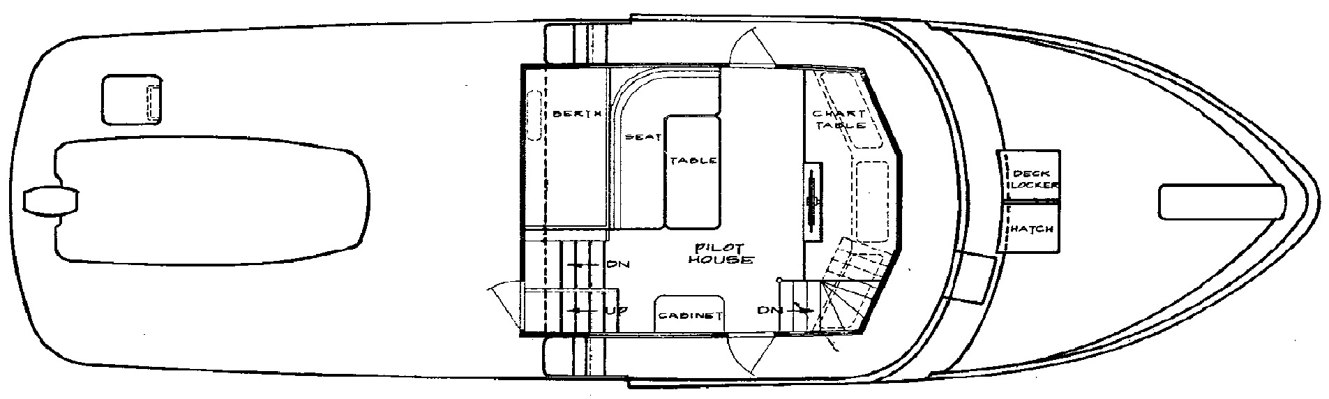 DeFever 49 Pilothouse (Soft Chine) floor plan