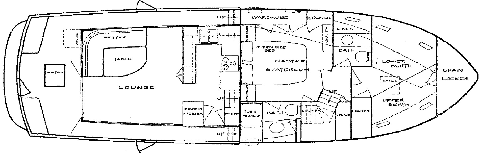 DeFever 49 Pilothouse (Soft Chine) floor plan
