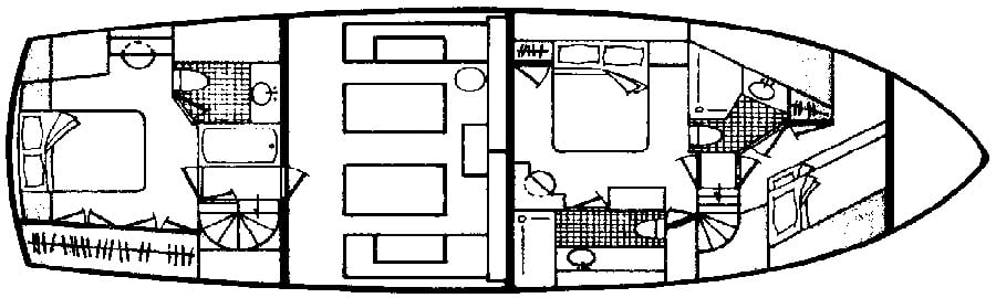 DeFever 52 Offshore Cruiser floor plan