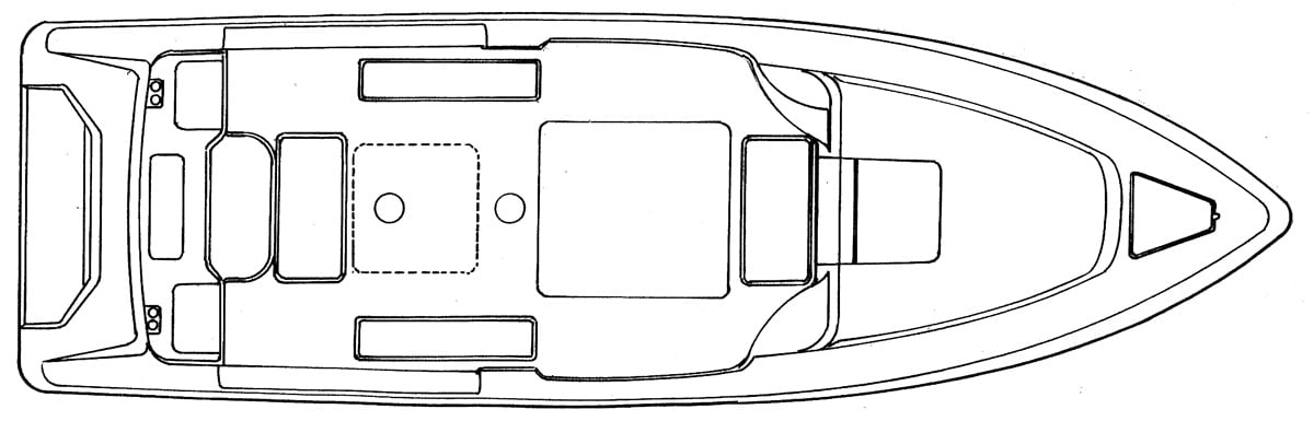 Donzi 29 ZF Open & Cuddy floor plan
