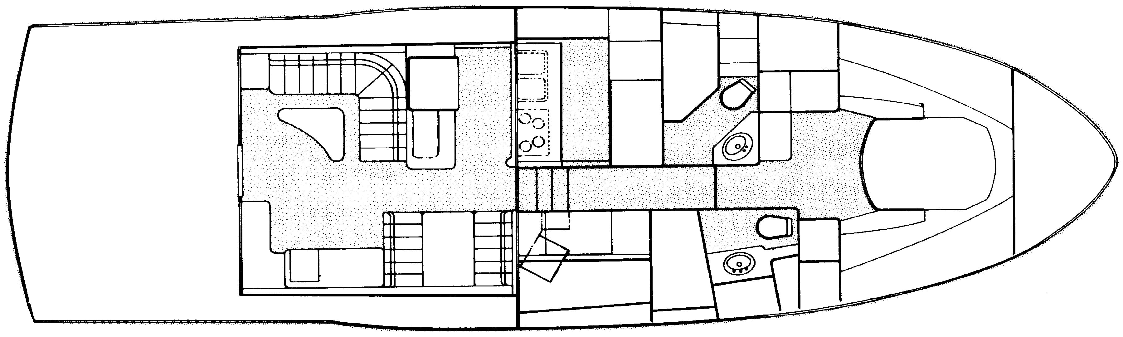 Donzi 54 Convertible floor plan