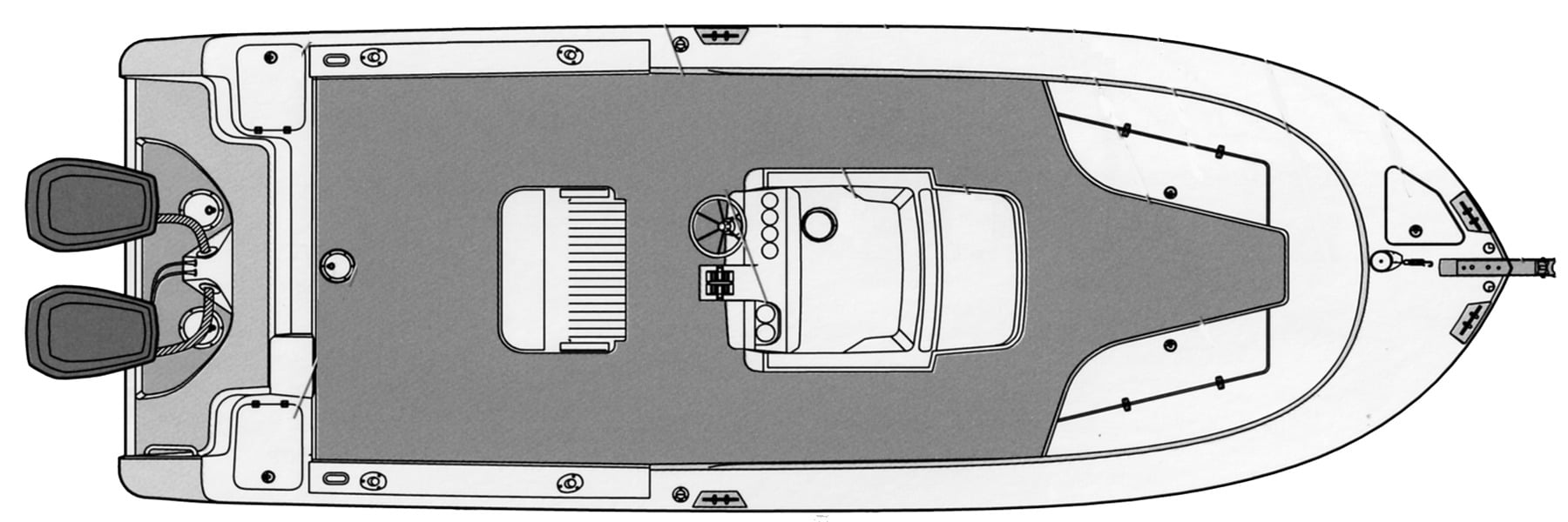 Edgewater 265-268 Center Console floor plan