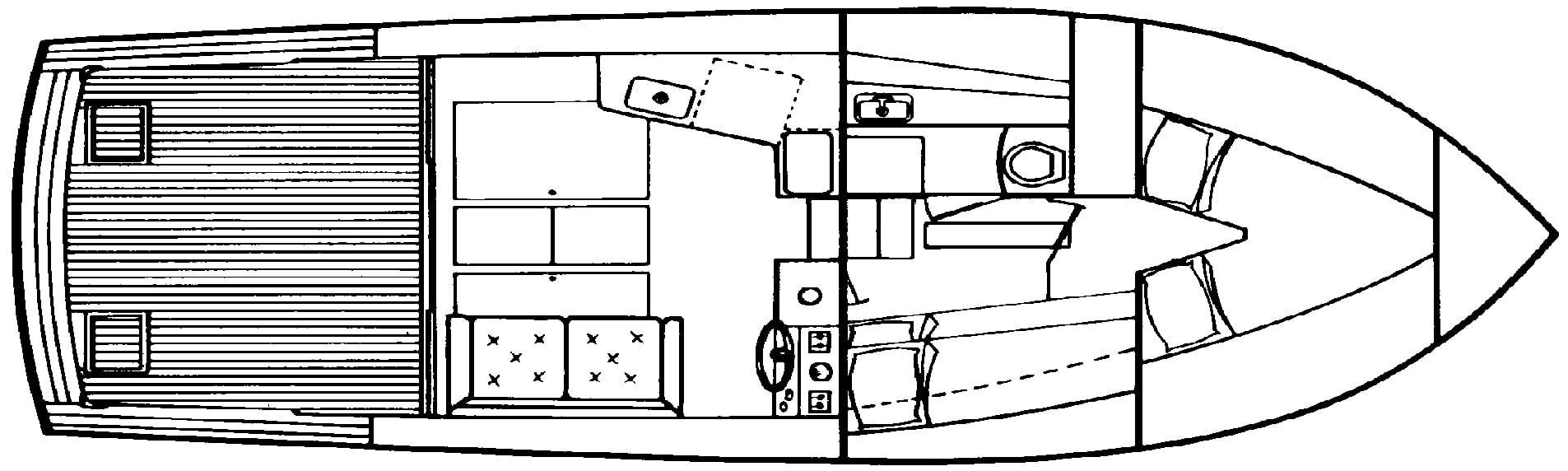 Egg Harbor Yachts 33 Sedan floor plan