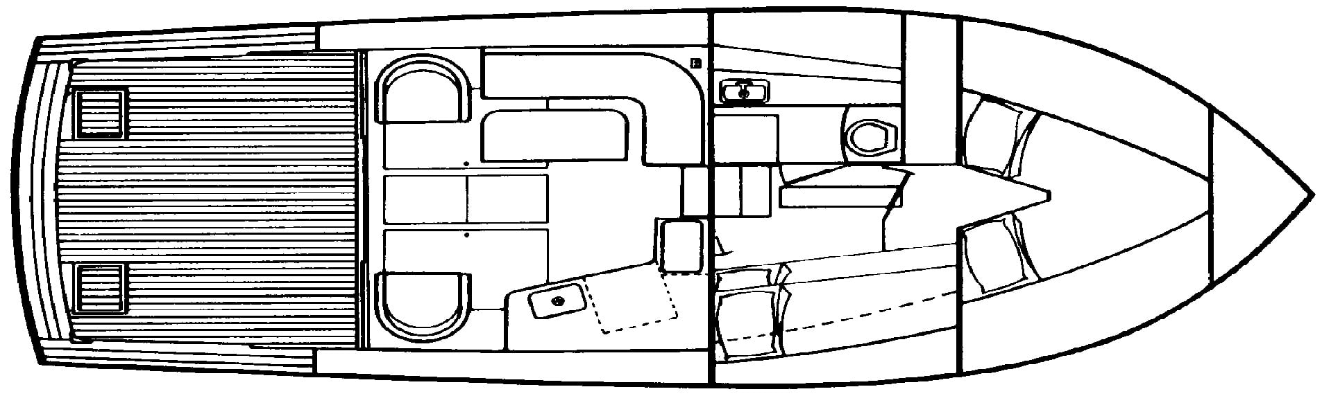 Egg Harbor Yachts 33 Sedan floor plan