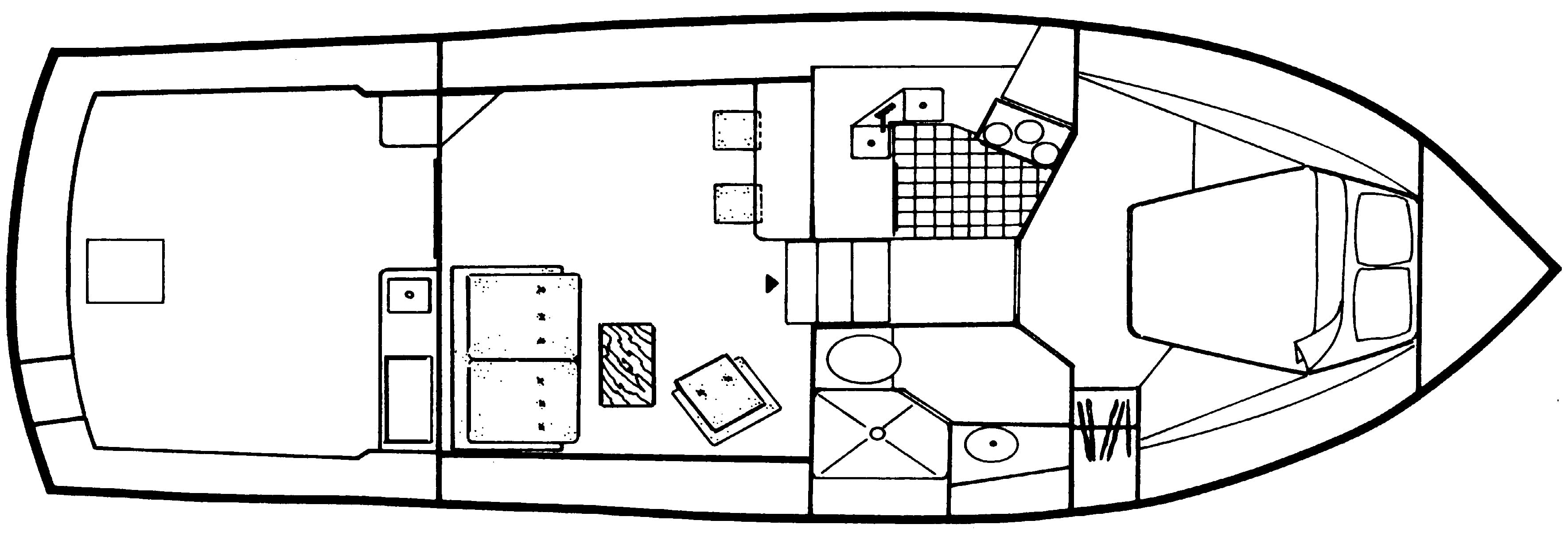 Egg Harbor Yachts 35 Sport Yacht floor plan
